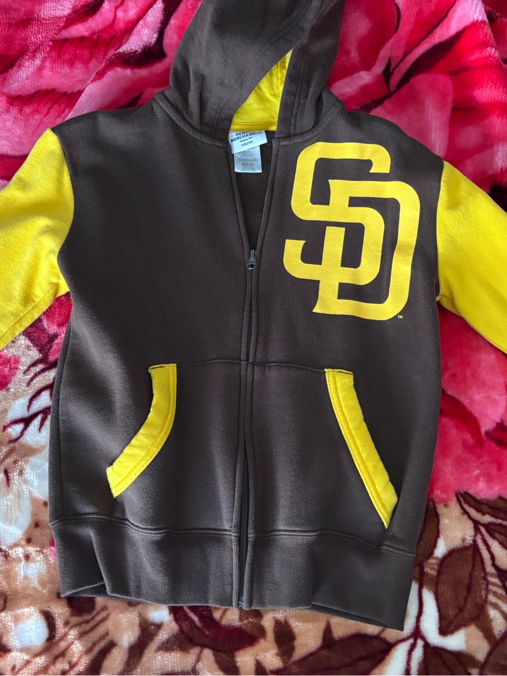 Genuine Merchandise San Diego Padres Kids Zip Hoodie